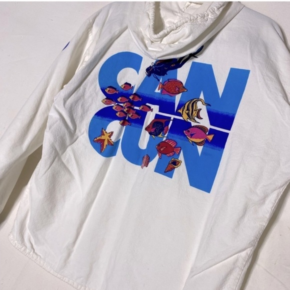 Vintage Vincent Sport White Full Zip Light Jacket Cancun L - Picture 12 of 12